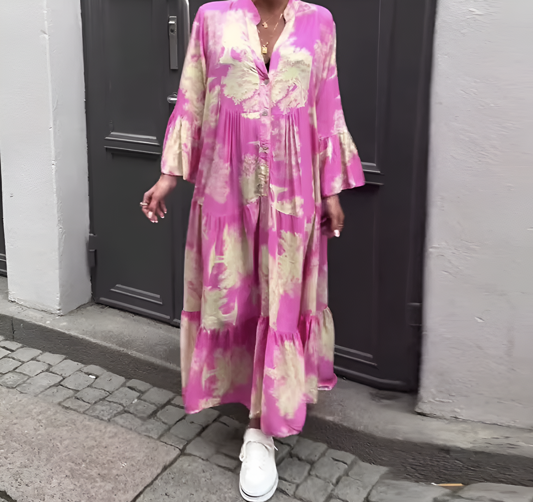 Vestido Mara - Floral com Decote em V (Soltinho para o Verão de 2025)