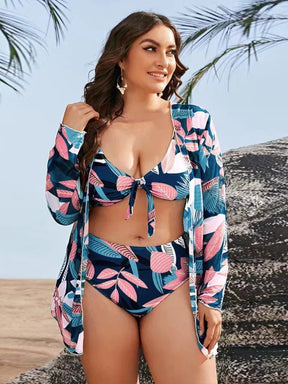 Conjunto Biquíni + Saída de Praia Plus Size - Miranini