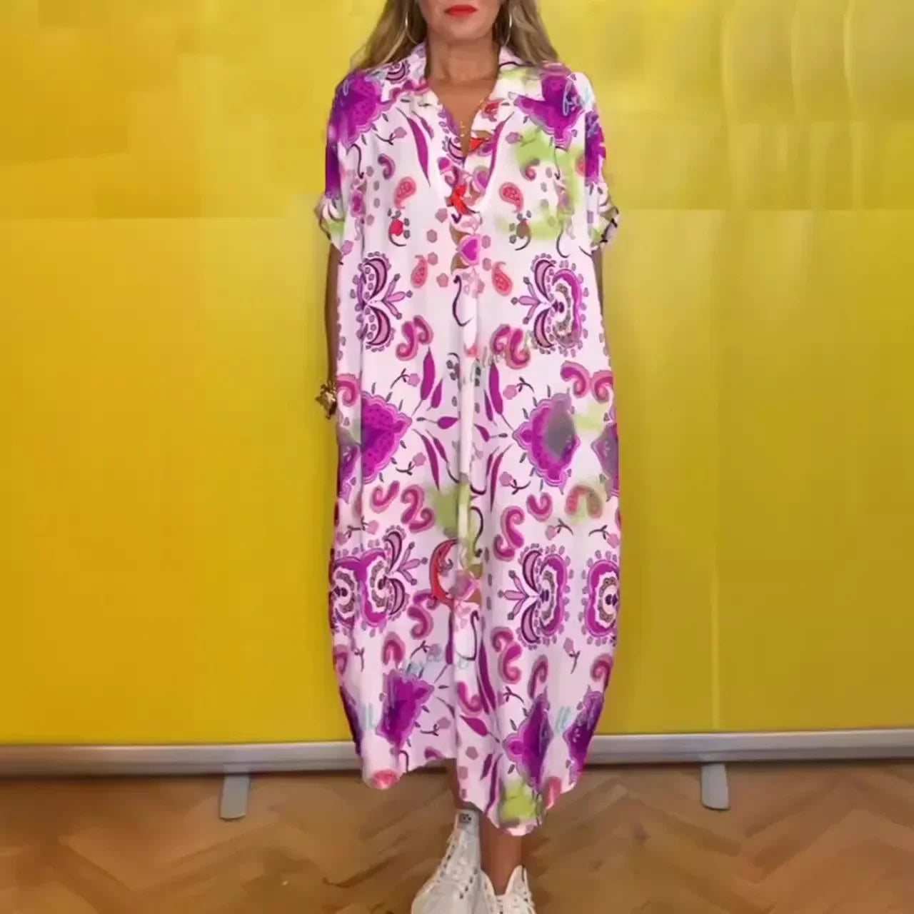 Vestido Lidia - Estampado - Super Leve e Solto Caimento Perfeito (Verão 2025)