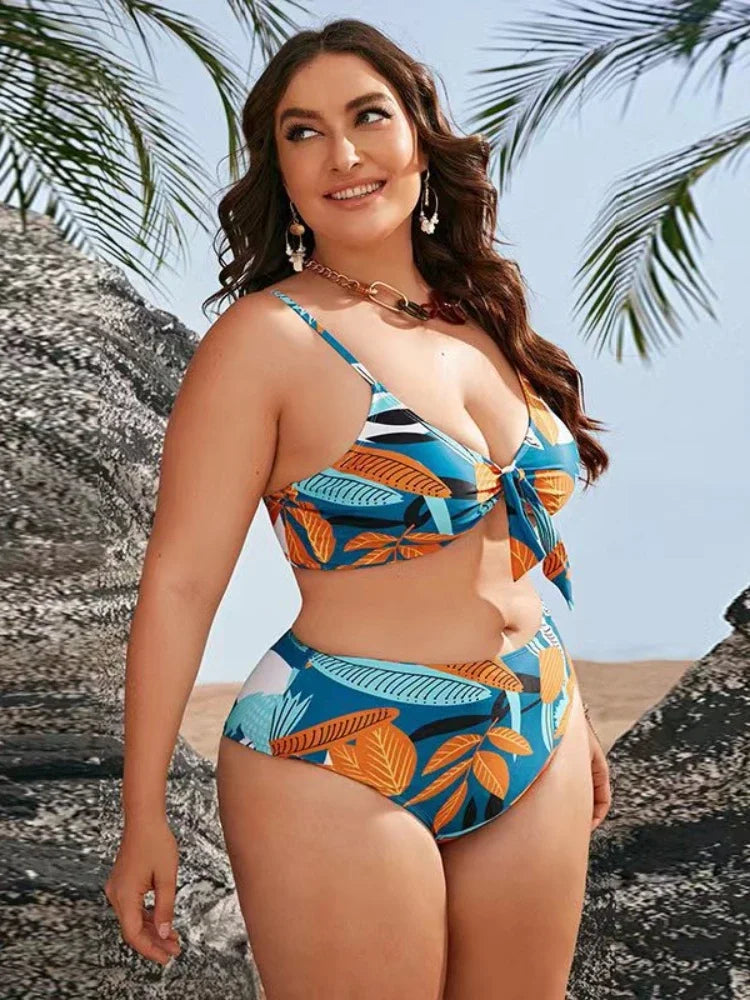 Conjunto Biquíni + Saída de Praia Plus Size - Miranini